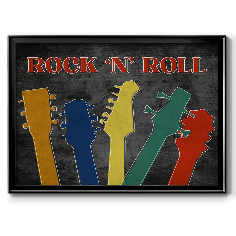 Rock and Roll, reproduction d'art sur toile, Noir, H 26 po x l 38 po x P 1,5 po