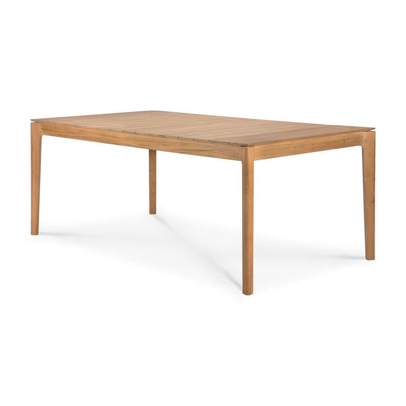 Bok Outdoor Teak Dining Table, 39.4" W x 78.7" L x 30" H