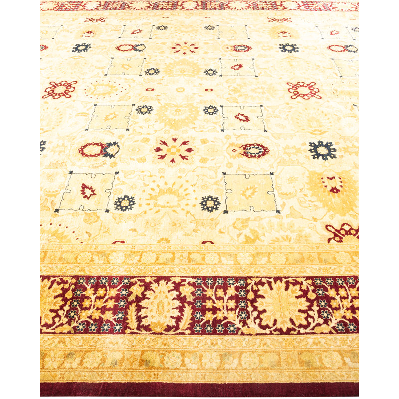 One-of-a-Kind 8' 3" X 9' 10" 2000s Wool Area Rug in Ivory