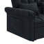 Loveseats Sofa Bed With Pull-Out Bed,Adjsutable Back-Black