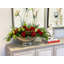 Holiday Centerpiece with Roses and Hydrangeas