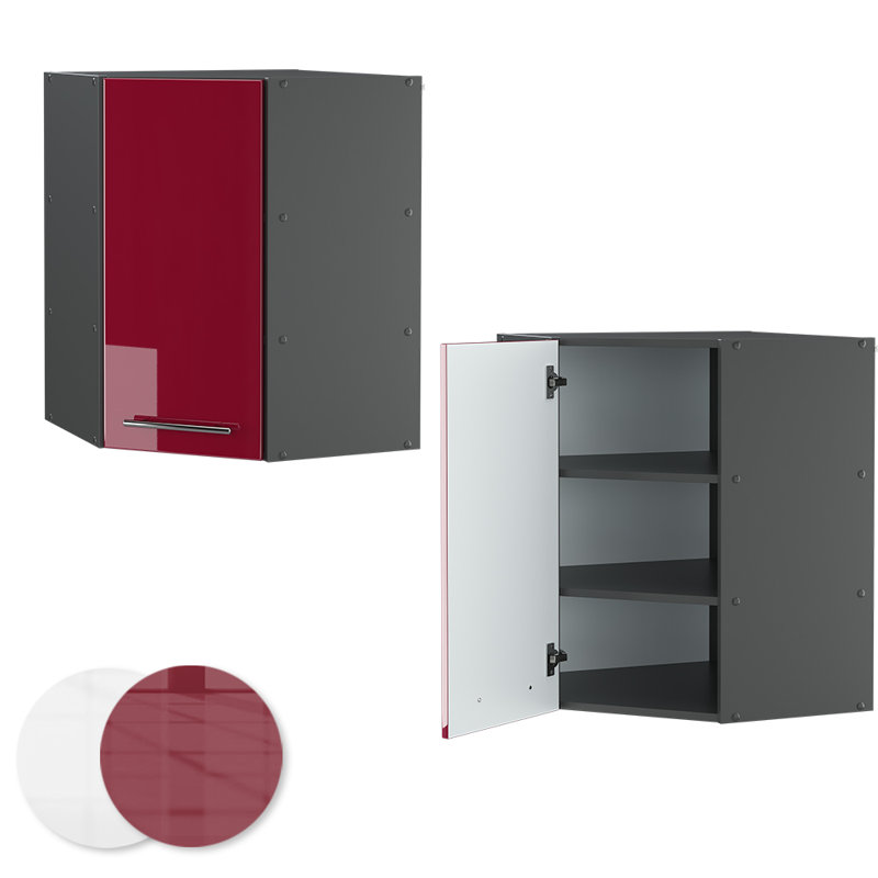 Bernardini 229 + front white HGL (46), Anthracite/Bordeaux