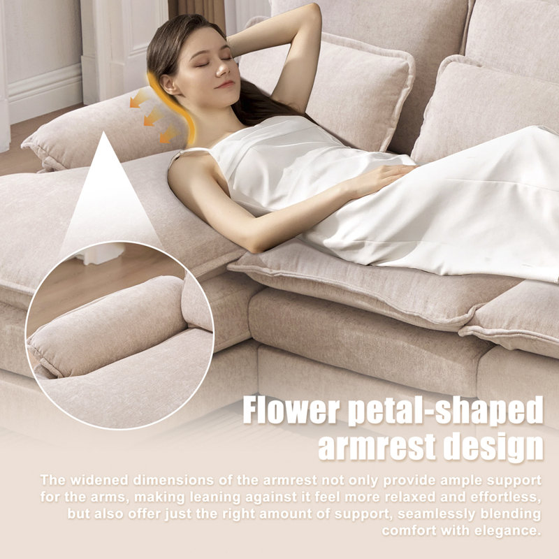 Elegant Chenille Living Sofa