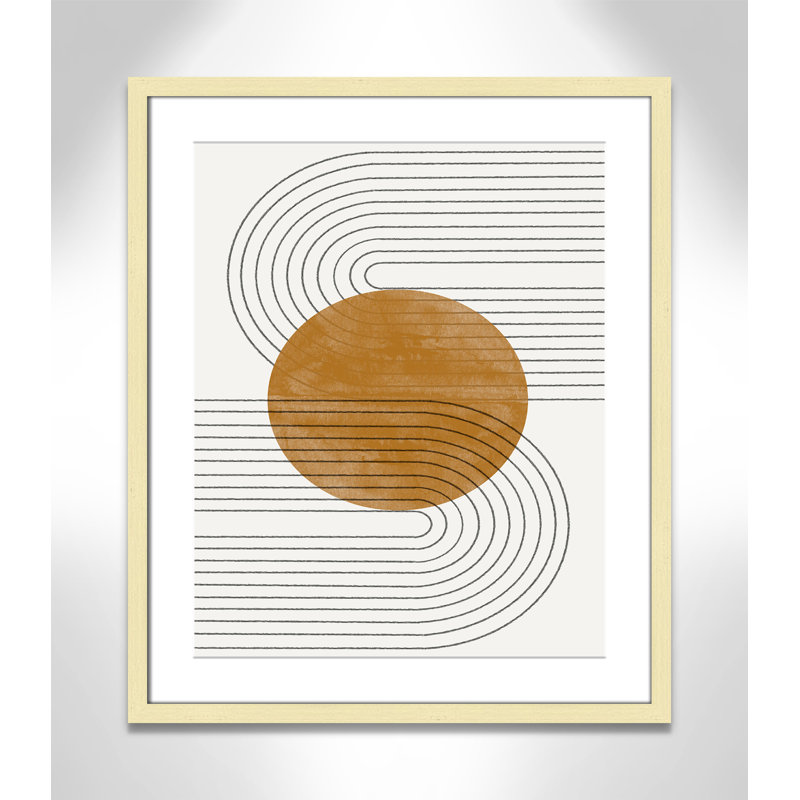 Échos courbés par Miuus Studio, 21.5'' W x 25.5'' H, Imprimé mat, Or mat