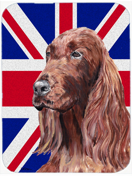 Pseudo-caroline irlandaise avec planche à découper en verre britannique britannique Union Jack
