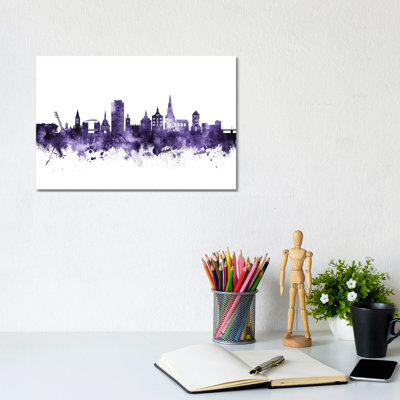 Rostock, Germany Skyline by Michael Tompsett - Wrapped Canvas Gallery-Wrapped Canvas Giclée