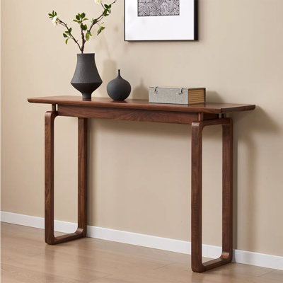 Modern style solid wood console table.