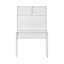 Bureau d'étude moderne, blanc | 100% panneau de particules enduit de mélamine, épaisseur: 0,6 pouce | Conception élégante pour les bureaux à domicile et les espaces d'étude, finition durable et élégante