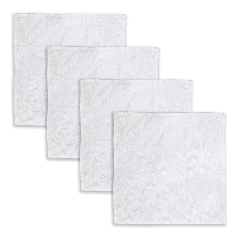 Turkish Cotton Floral Square Napkin