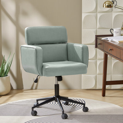 Norven 25.5'' W Modern Tilting Office Chair With Adjustable Backrest