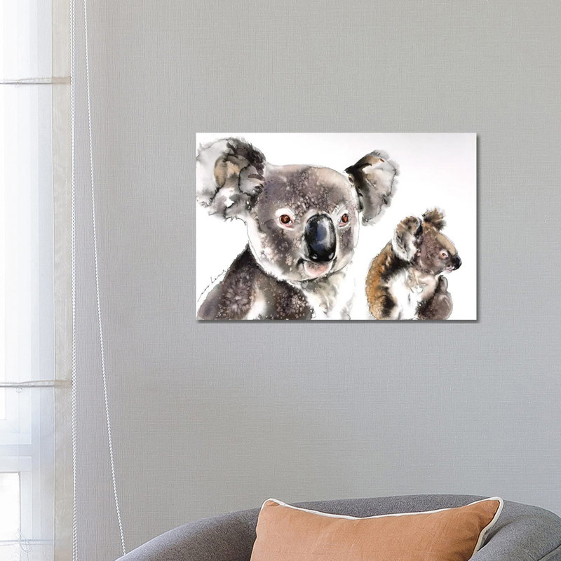 Koala Kinship by Soo Beng Lim - Wrapped Canvas Painting, 66.04 cm H x 45.72 cm W x 3.175 cm D