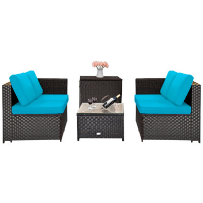 Margriete 4 - Person Patio Conversation Set with Cushions