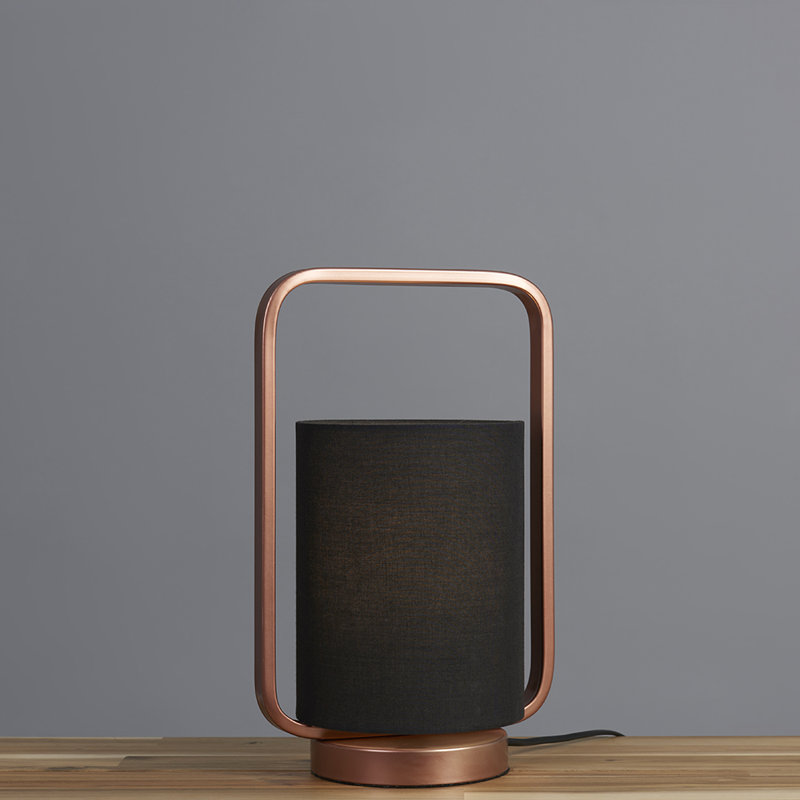Ajaya Metal Table Lamp, Copper, Black