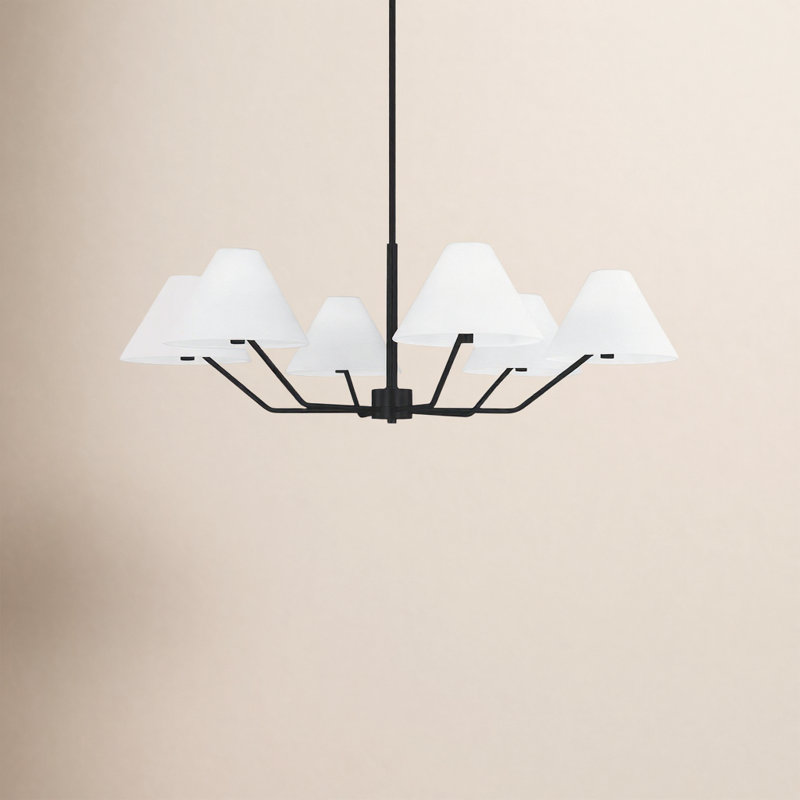 Grand lustre 6 lumières Reggie, Nuit noire