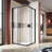 35'' W 72'' H Framed Square Double Slide Shower Enclosure