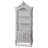 White Solid Wood+Glass Display Cases