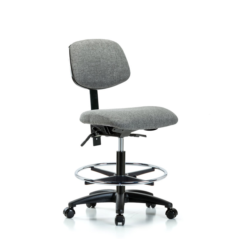 Belen Drafting Chair, Casters, Gray, Included