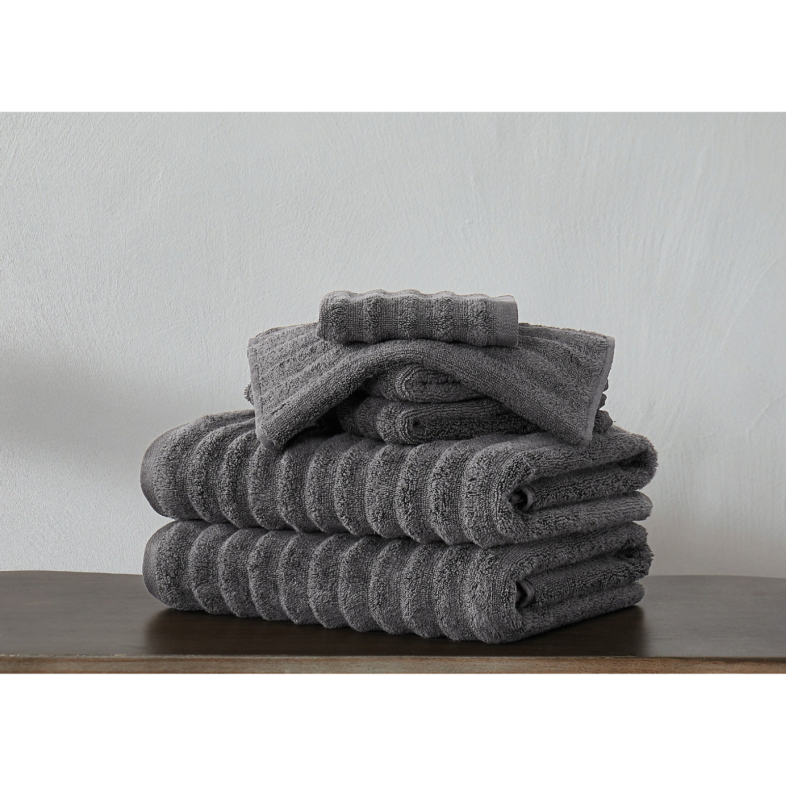 Sergio 6-Piece Cotton Towel Set, Gray