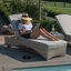 Milligan 198cm Long Reclining Single Chaise with Cushions and Table-93785099