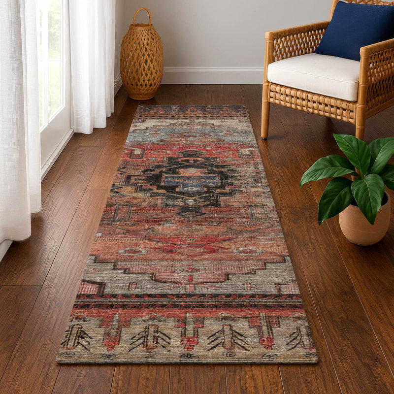 Premium Machine Washable Verlin AMF1776 Tribal Rug, Runner 2'3" x 7'6"