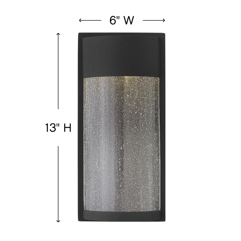 Shelter LED Outdoor Flush Mount, Black, 13" H x 6" W