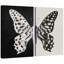 «Black and White Butterfly Animals», œuvre d'art neutre encadrée sur toile, 2 pièces-91069219-124478699