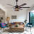 65 Inch Farmhouse Black Caged Ceiling Fan with Light, Rustic Reversible DC Motor Large Ceiling Fan For Living Room