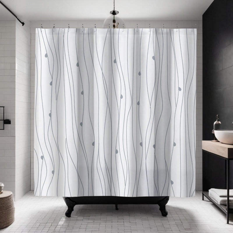 Coco Shower Curtain, Gray