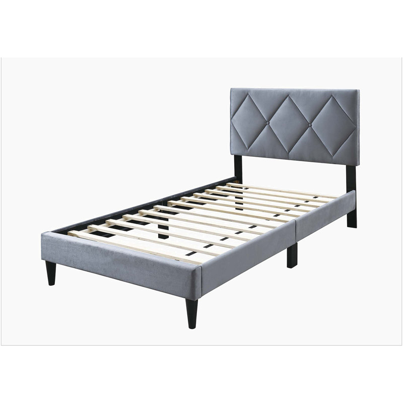 Twin Bed, Gray
