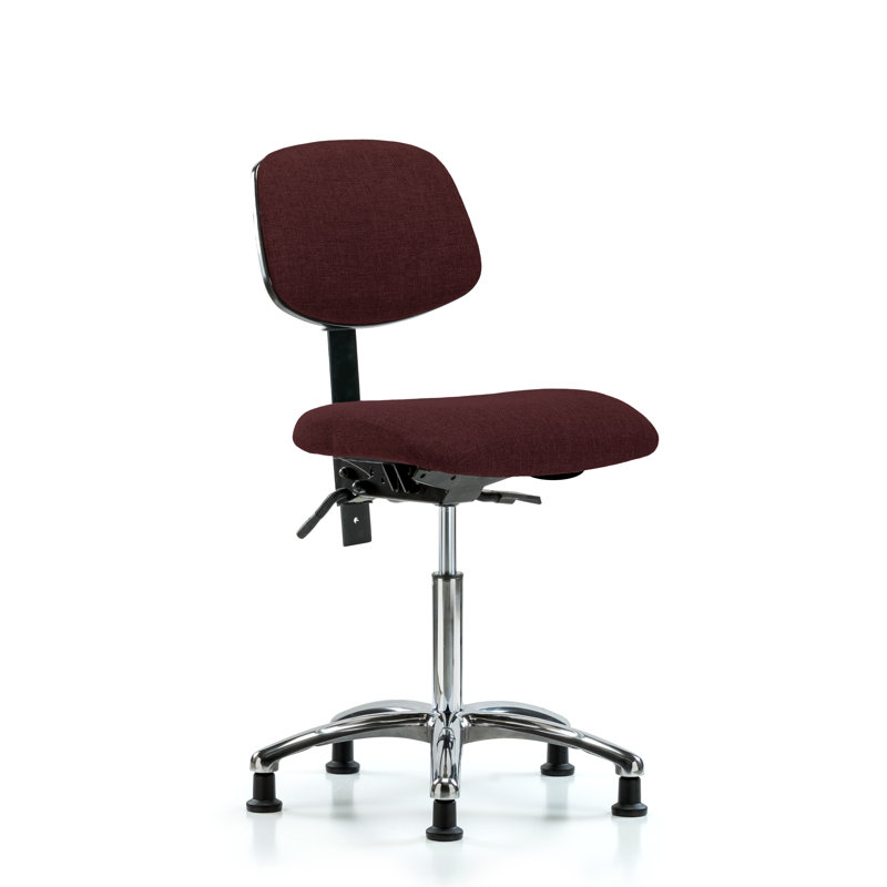 Sheridan Task Chair, Burgundy, Glides, Included