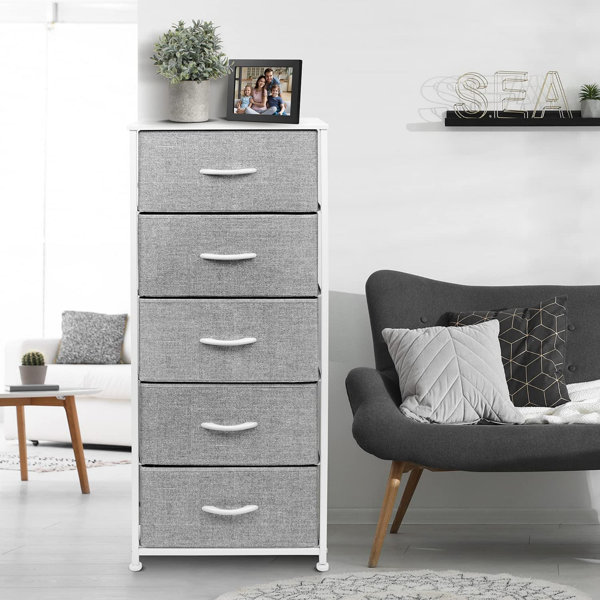 Sorbus Commode en tissu pour chambre d'enfant - Commode 8 tiroirs, tour