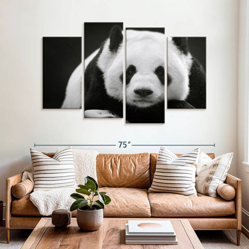 Brampt Serious Panda, 42" H x 68" W