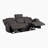 Malillany 70.5'' Transitional Microfiber Double Reclining Sofa with One-touch Power Control, USB Charging Ports-598095396-567007701