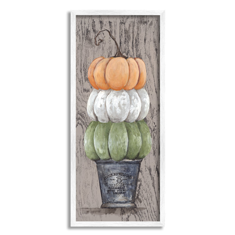 «Rustic Pumpkin Gourd Harvest Produce Grain» par Julie Norkus - Peinture, L 13 po x H 30 po
