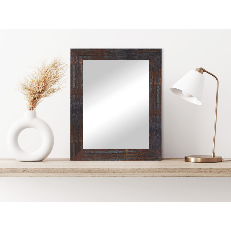 Miroir décoratif, Laiton acier industriel, 33 po x 26 po