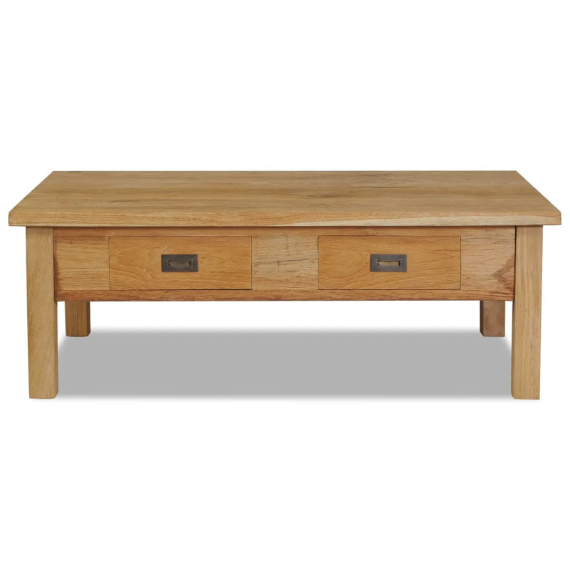 Kingston Solid Wood Four Leg Coffee Table with Storage