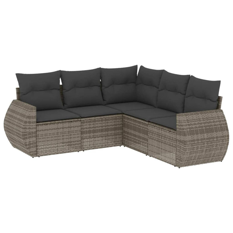 Vidaxl Garden Sofa Set Gray, Dark Gray