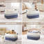 Large Woven Rope Laundry Basket,1(Denim Blue)