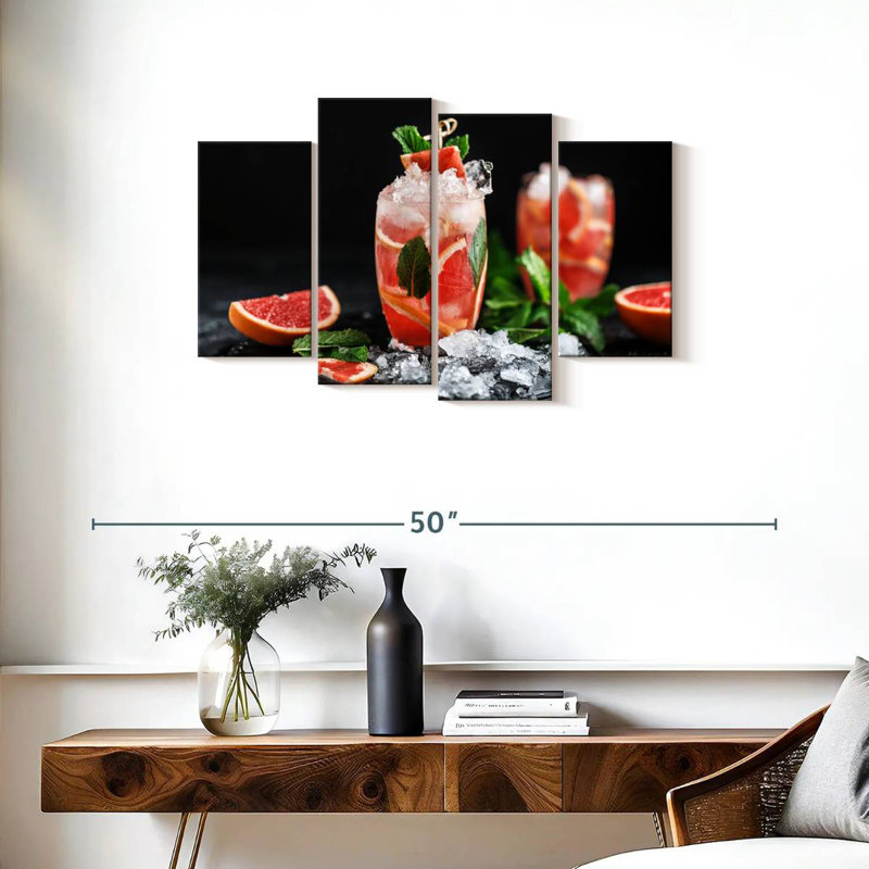 Yarlin Grapefruit Cocktails, 22" H x 36" W