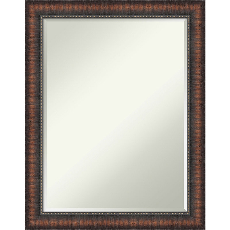 Willistead Rectangle Wall Mirror, 28" x 22", Brown