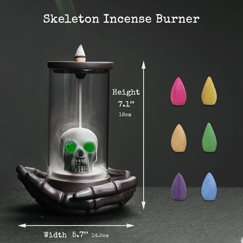 Skull Incense Burner Holder
