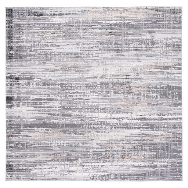 Cathlin 100 Performance Abstract Rug, Square 6'7"