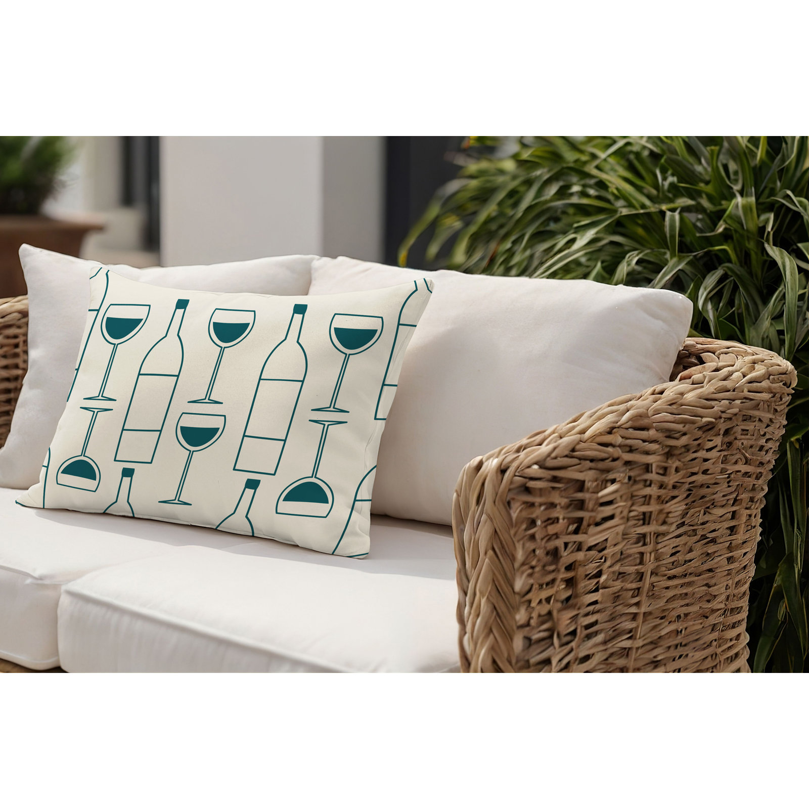 Hyatt Indoor/Outdoor Throw Pillow, 14"H x 20"W, Emerald