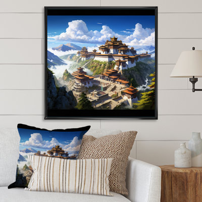 Art asiatique, monastère tibétain I sur toile