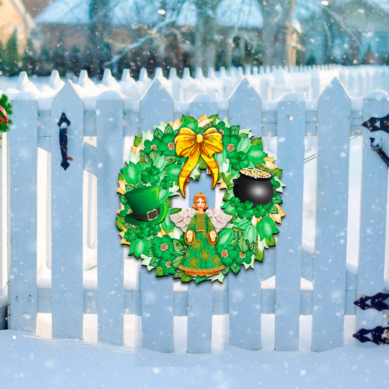Murale de porte irlandaise pour couronne de st patrick day