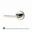 Single Dummy Door Lever with Contemporary Round Rose-22084099-22084097
