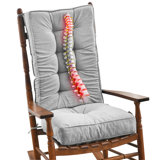 SUNROX Indoor/Outdoor Memory Foam Non Slip Rocking Chair Cushion