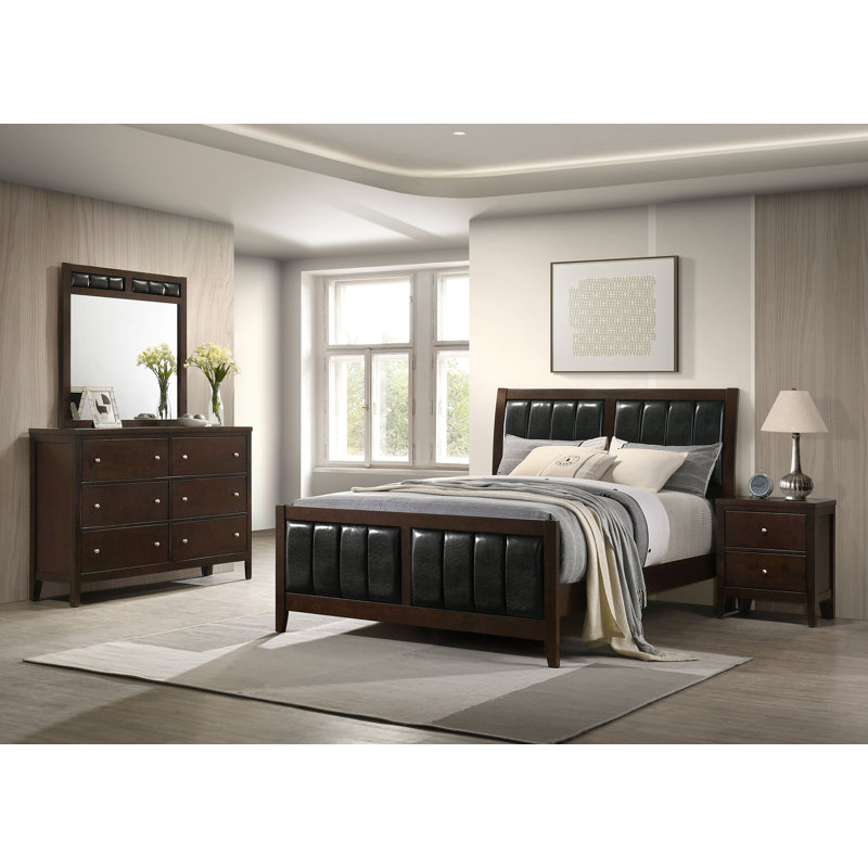 Ensemble de chambre avec grand lit 4 pièces Boden Cappuccino, Grand