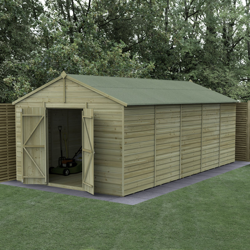 Beckwood 10x20 Pressure Treated Shiplap Wooden Apex Garden Shed