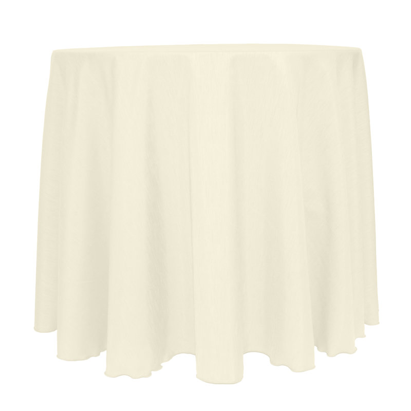 Solid Color Round Tablecloth, 120" x 120", 2 Pack, Ivory